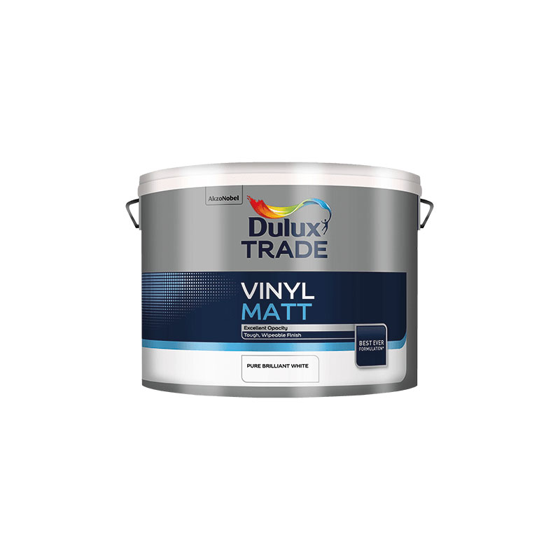 Dulux Trade Vinyl Matt Paint | Top Quality Emulsion for Interior Walls.